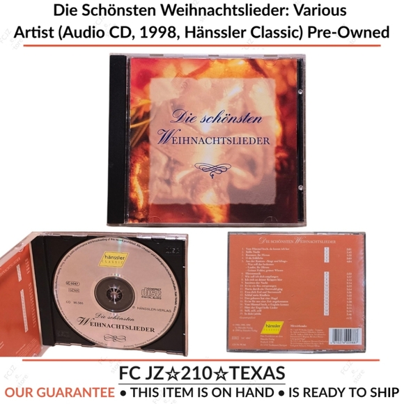 Die Schönsten Weihnachtslieder: Various Artist (Audio CD, 1998, Hänssler Classic - Picture 1 of 11